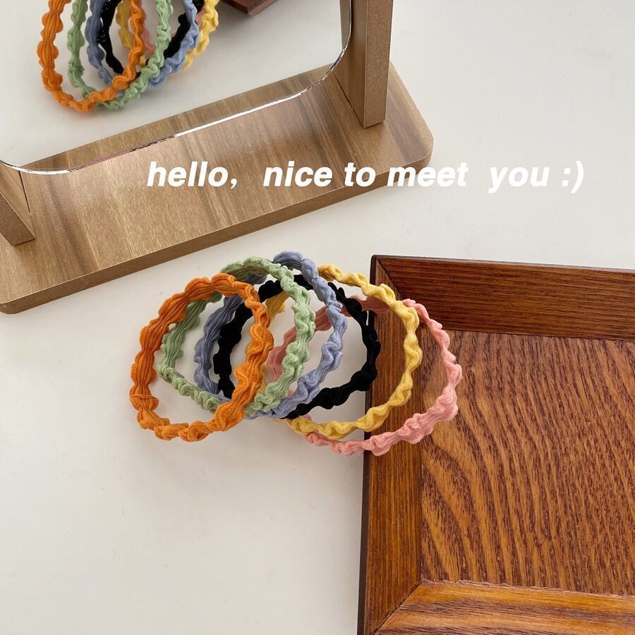 New Wave Hair Band Rubber Band For Bun Haircut Female Student Korean Style Headband Simple Cute Hair Rope Candy Color Rubber Band New Wave Hair Band Rubber Band For Bun Haircut Female Student Korean Style Headband Simple Cute Hair Rope Candy Color Rubber Band