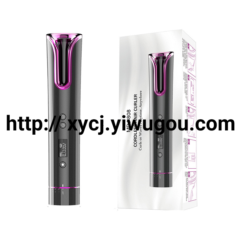 Cross-Border Automatic USB Wireless Curly Hair Multifunctional Portable Spiral Wave Shape LCD Automatic Curler