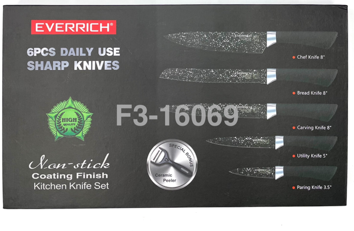 Kitchen Knife Kit 6-Piece Gift Gift Box Household Sharp Kitchen Knife Kitchen Knife Scissors Fruit Knife Tools for Cutting Fruit