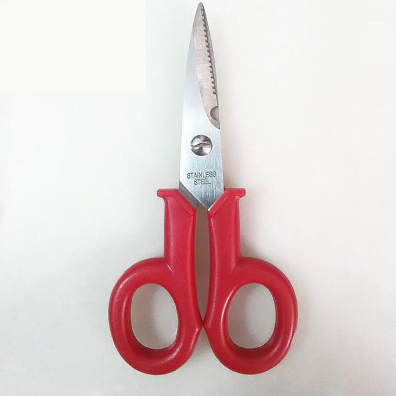 Electrician scissors wire scissor fishing scissor multi-functional wire sicssors insulation wire sawtooth scissors