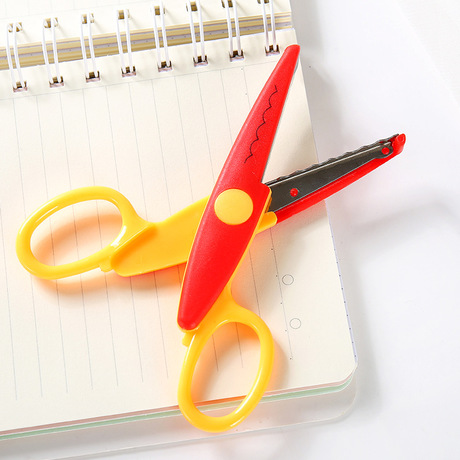 Children&#039;s Scissors Safety Manual Scissor Kindergarten Handmade DIY Scissors round Head Paper Cutting Student Plastic Scissors Wholesale