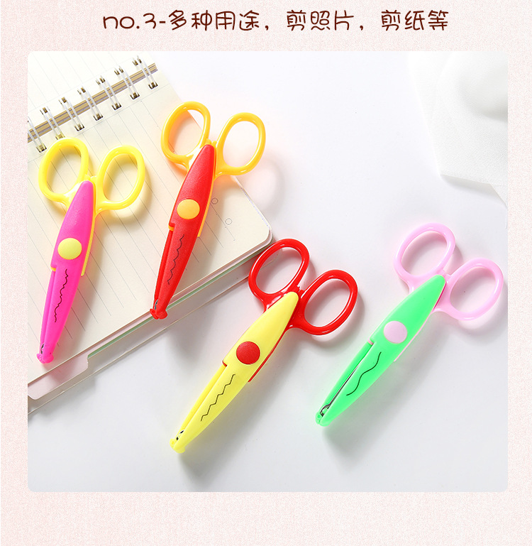 Children's Scissors Safety Manual Scissor Kindergarten Handmade DIY Scissors round Head Paper Cutting Student Plastic Scissors Wholesale