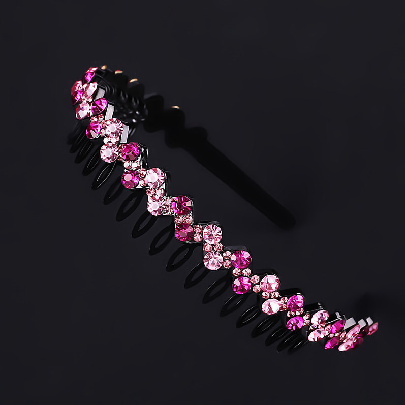 Korean Style New Toothed Non-Slip Rhinestone Headband Fashion Simple Hot Wave Crystal Headband Hair Clip Headdress Korean Style New Toothed Non-Slip Rhinestone Headband Fashion Simple Hot Wave Crystal Headband Hair Clip Headdress