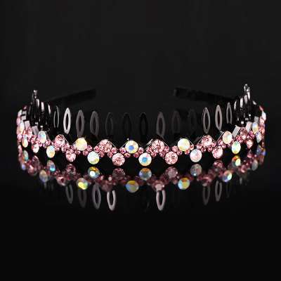 Korean Style New Toothed Non-Slip Rhinestone Headband Fashion Simple Hot Wave Crystal Headband Hair Clip Headdress Korean Style New Toothed Non-Slip Rhinestone Headband Fashion Simple Hot Wave Crystal Headband Hair Clip Headdress