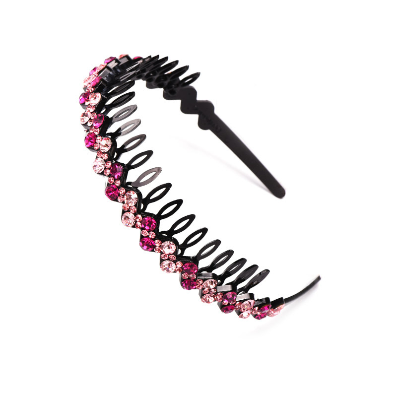 Korean Style New Toothed Non-Slip Rhinestone Headband Fashion Simple Hot Wave Crystal Headband Hair Clip Headdress Korean Style New Toothed Non-Slip Rhinestone Headband Fashion Simple Hot Wave Crystal Headband Hair Clip Headdress