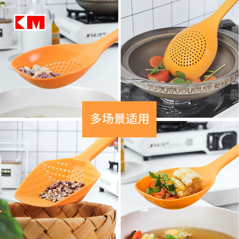 Multi-function colander ladles household skimmer stir-fry titanium spatula mixed color kitchen supplies three specifications