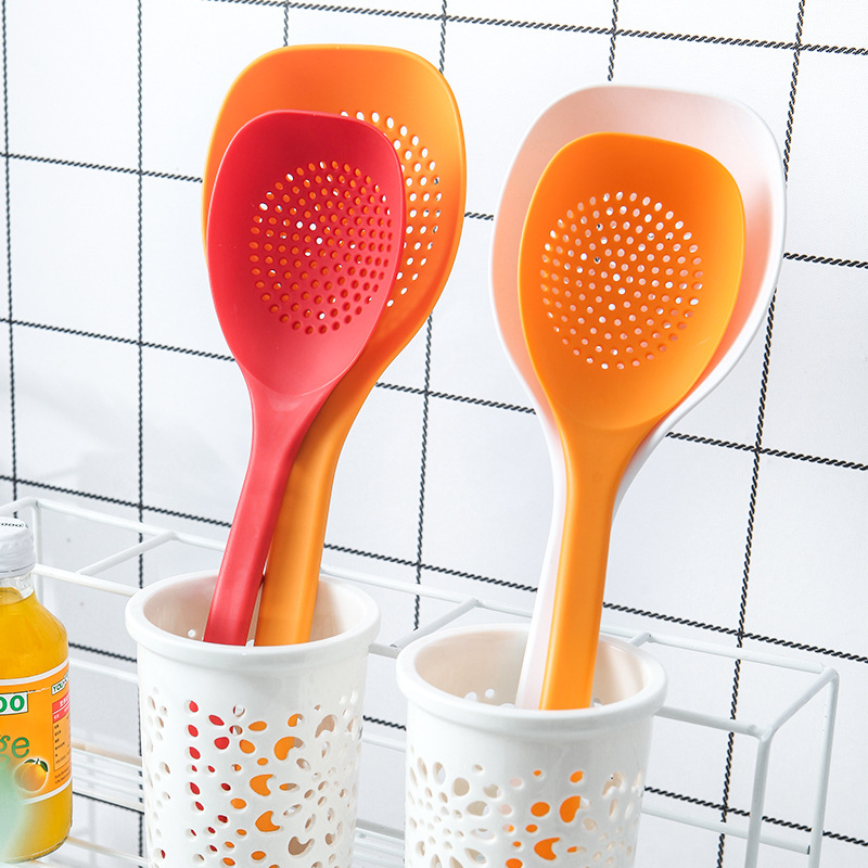 Multi-function colander ladles household skimmer stir-fry titanium spatula mixed color kitchen supplies three specifications