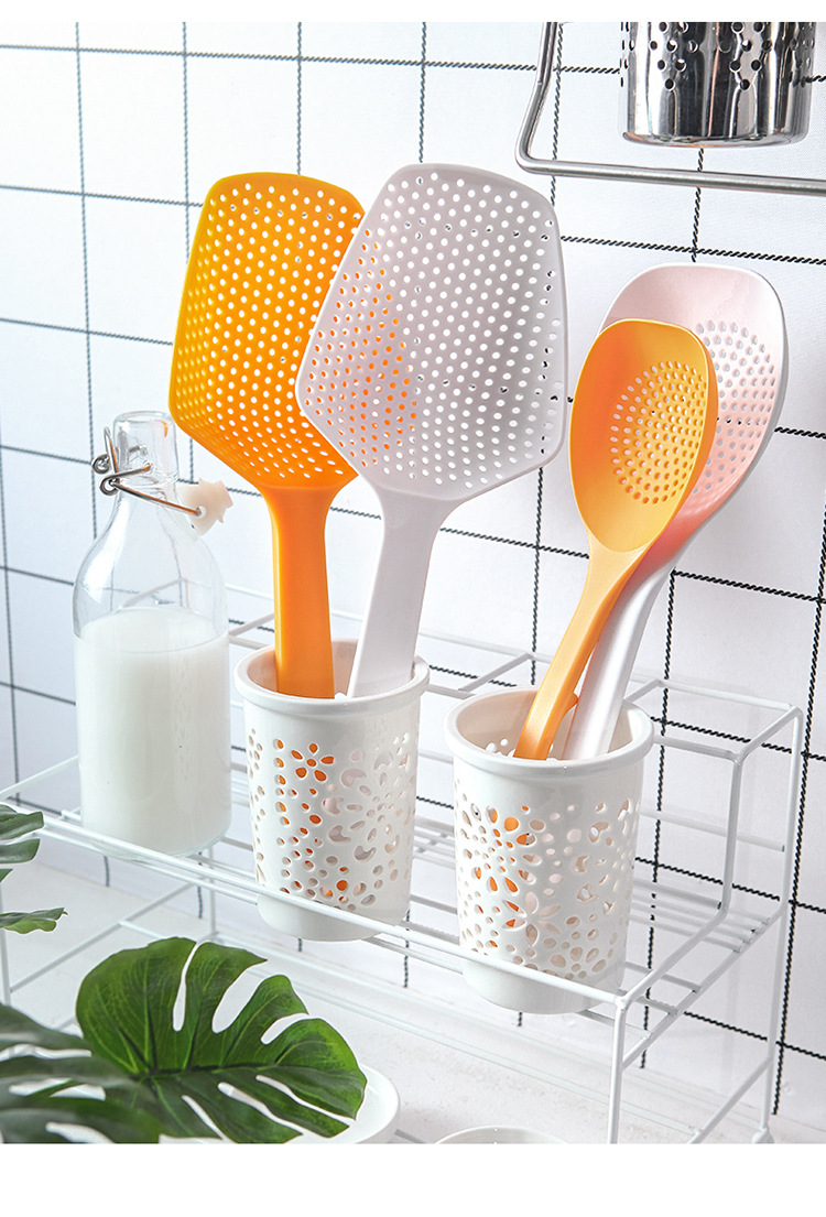 Multi-function colander ladles household skimmer stir-fry titanium spatula mixed color kitchen supplies three specifications Multi-function colander ladles household skimmer stir-fry titanium spatula mixed color kitchen supplies three specifications