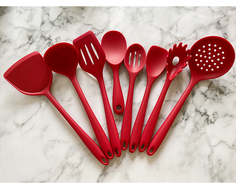All-Inclusive Silicone Kitchenware Set Spatula Chinese Shovel Integrated Rice Spoon Soup Spoon Fence Powder Claw Leakage 8-Piece Set All-Inclusive Silicone Kitchenware Set Spatula Chinese Shovel Integrated Rice Spoon Soup Spoon Fence Powder Claw Leakage 8-Piece Set