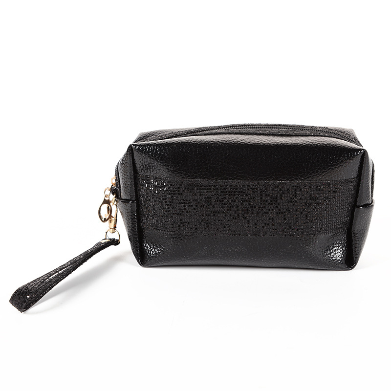 2019 han version bright powder PU leather hand bag large capacity makeup wash gargle storage bag multi-color optional