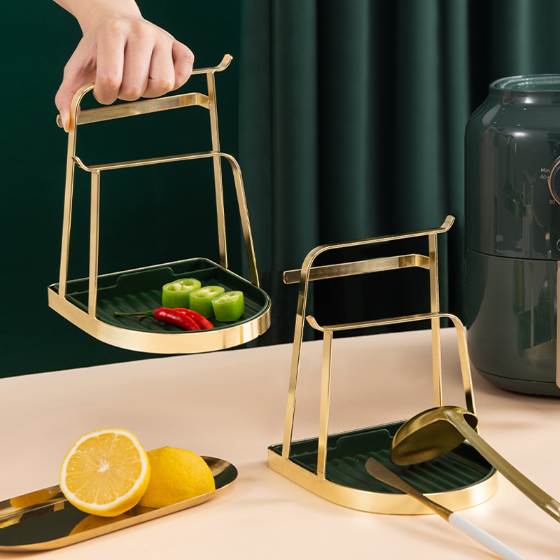 Pot Cover Rack Desktop Multi-Functional Punch-Free Draining Storage Rack Kitchen Table Top Chopping Board Spatula Shelf