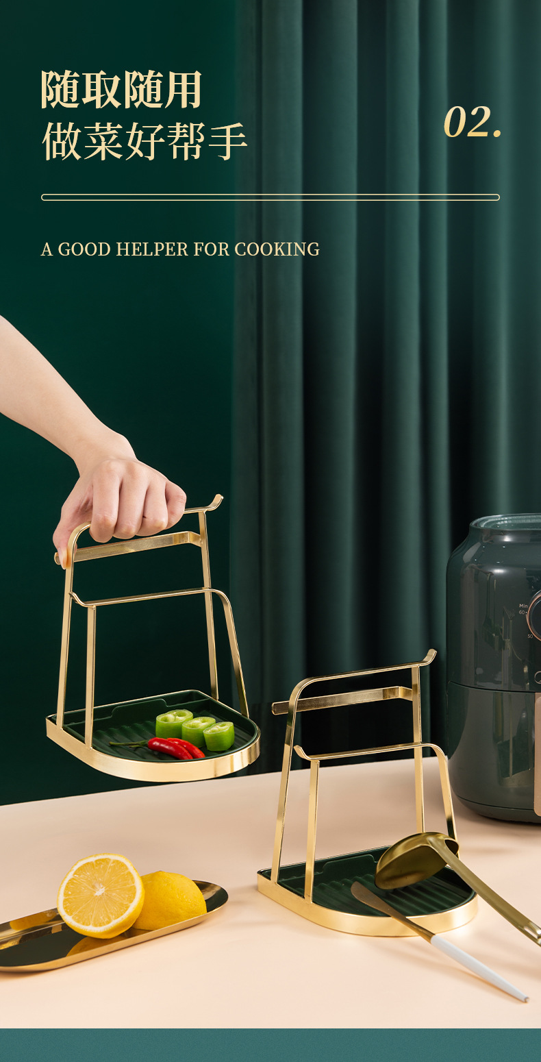 Pot Cover Rack Desktop Multi-Functional Punch-Free Draining Storage Rack Kitchen Table Top Chopping Board Spatula Shelf