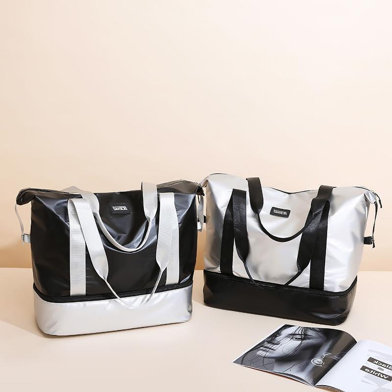 Fashion Casual Fitness Storage Bag New Large Capacity Simple Handbag Dry Wet Separation Travel Storage Bag 2021
