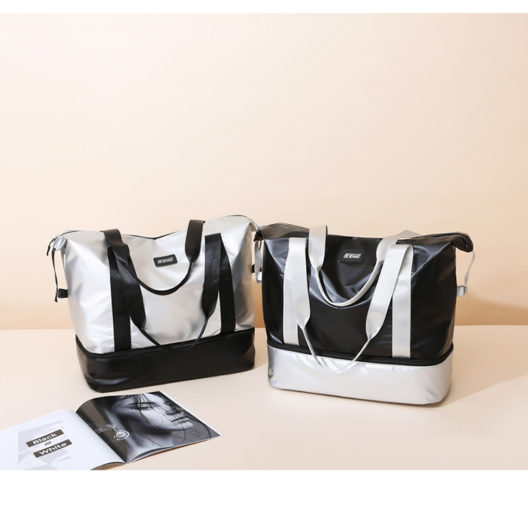Fashion Casual Fitness Storage Bag New Large Capacity Simple Handbag Dry Wet Separation Travel Storage Bag 2021