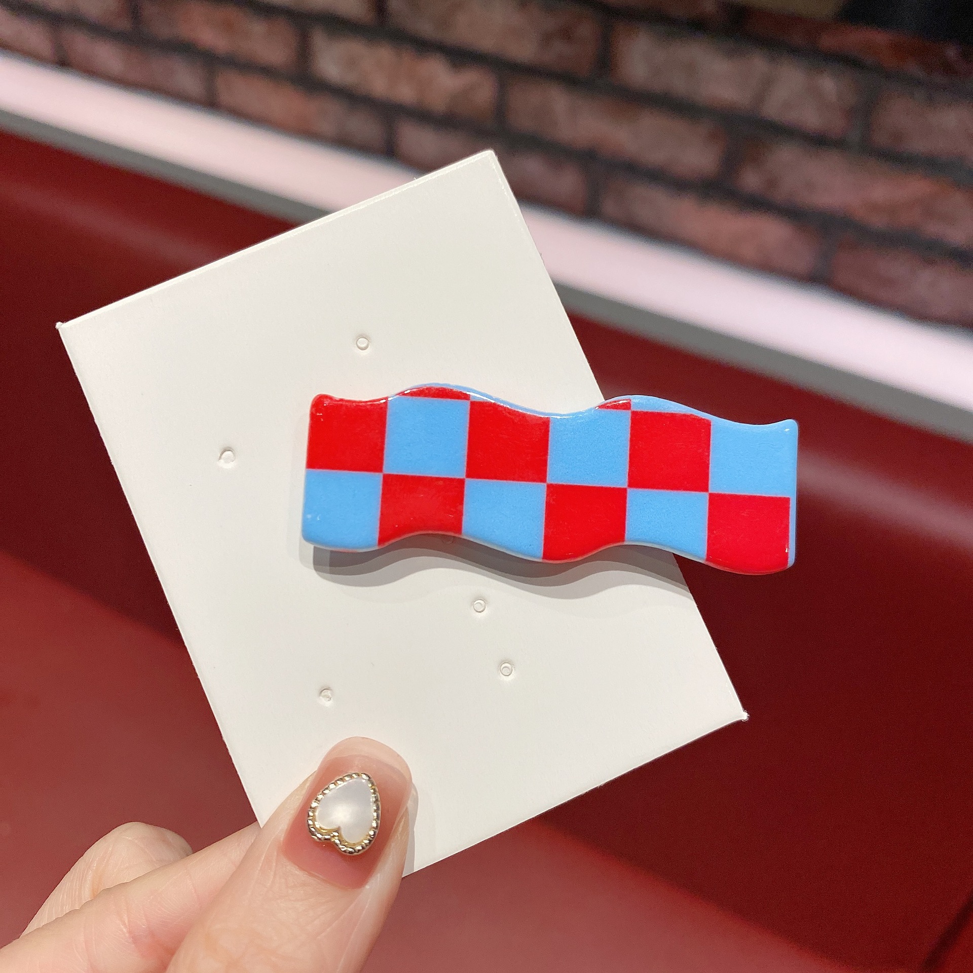 New Wave Chessboard Plaid Barrettes Sweet All-Matching Bang Clip Color Plaid Hair Clip Side Clip Internet Celebrity Hair Accessories Female Fashion New Wave Chessboard Plaid Barrettes Sweet All-Matching Bang Clip Color Plaid Hair Clip Side Clip Internet Celebrity Hair Accessories Female Fashion