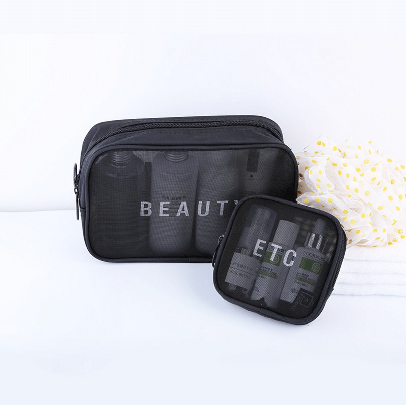 Travel Cosmetic Bag Large and Small Portable Storage Bag Cosmetic Bag Women&#039;s Transparent Mesh Toiletry Bag