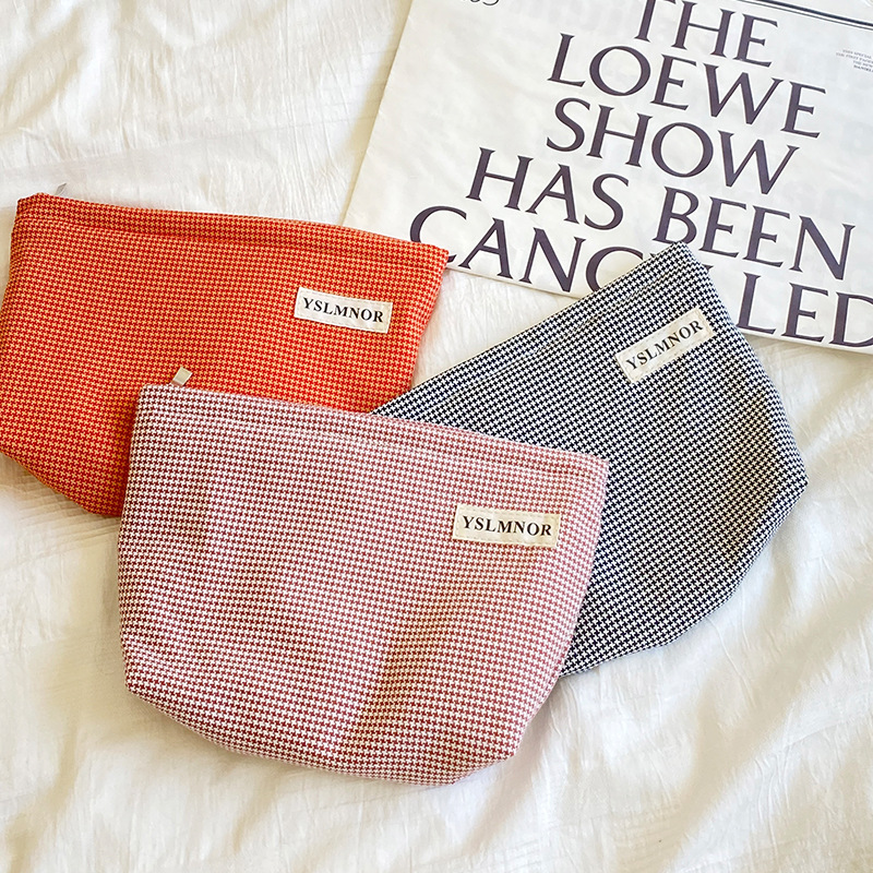 Cosmetic Bag Hand-Held Flat Bag Portable Korean Storage Bag Cosmetics Storage Bag Can Be Customized Logo Factory Foreign Trade