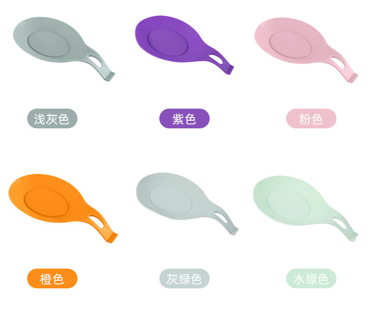 Silicone Small Size Spoon Mat Spatula Spoon Mat Kitchenware More Spoon Pad Heat Proof Mat Soy Sauce Dish Snack Plate