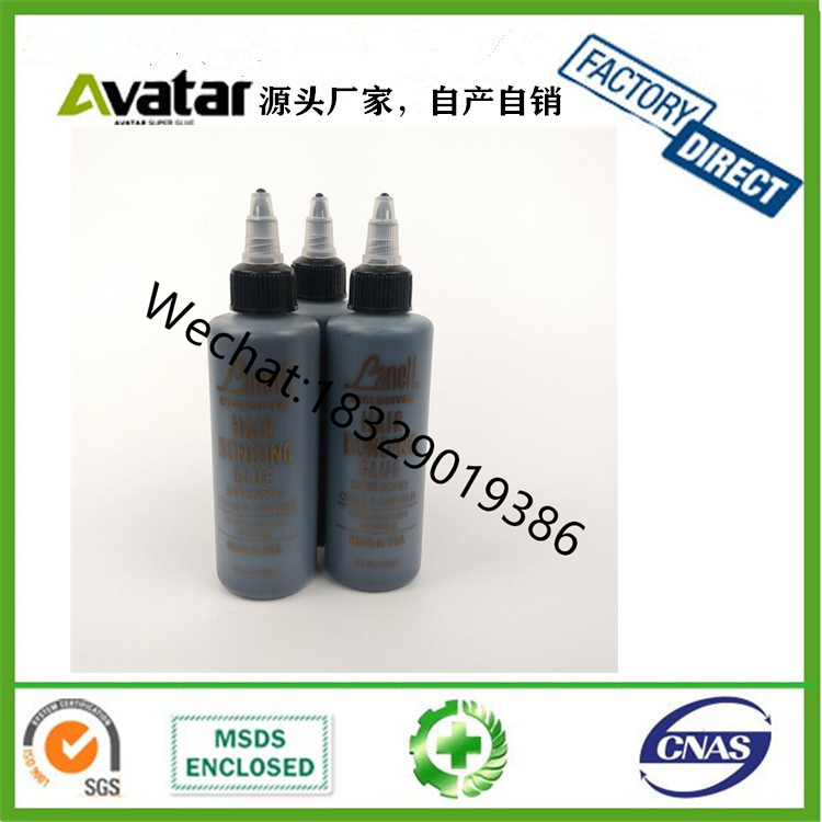 Hair Bonding Glue Hairpiece Wig Hair Extension Gel Glue Professional Salon Hair Extension Tape Styling Tool2 oz 60ml, 4 