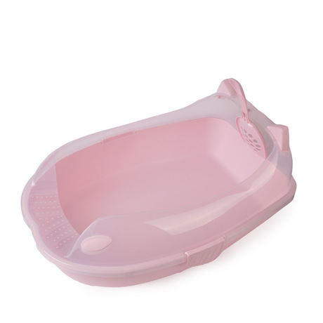 Semi-enclosed cat litter pan cat toilet cat bedpan cat litter pan pet supplies with spatula does not contain cat litter