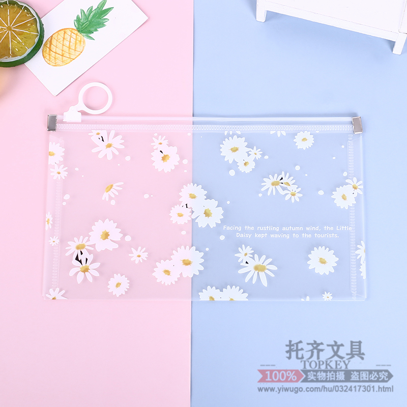 Mask Storage Bag Transparent Daisy Temporary Storage Bag Children&#039;s Mask Bag Storage Clip Portable Fantastic Student