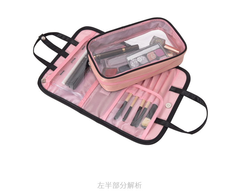 Travel color makeup bag set buckle PVC can split wash bag nylon storage bag activities link