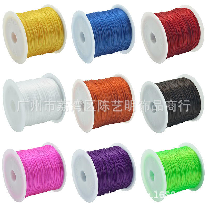 50 M Flat Crystal Cable Hair Extension Filament Elastic String Good Elasticity Wear-Resistant Thread with Bead DIY Beaded Bracelet String