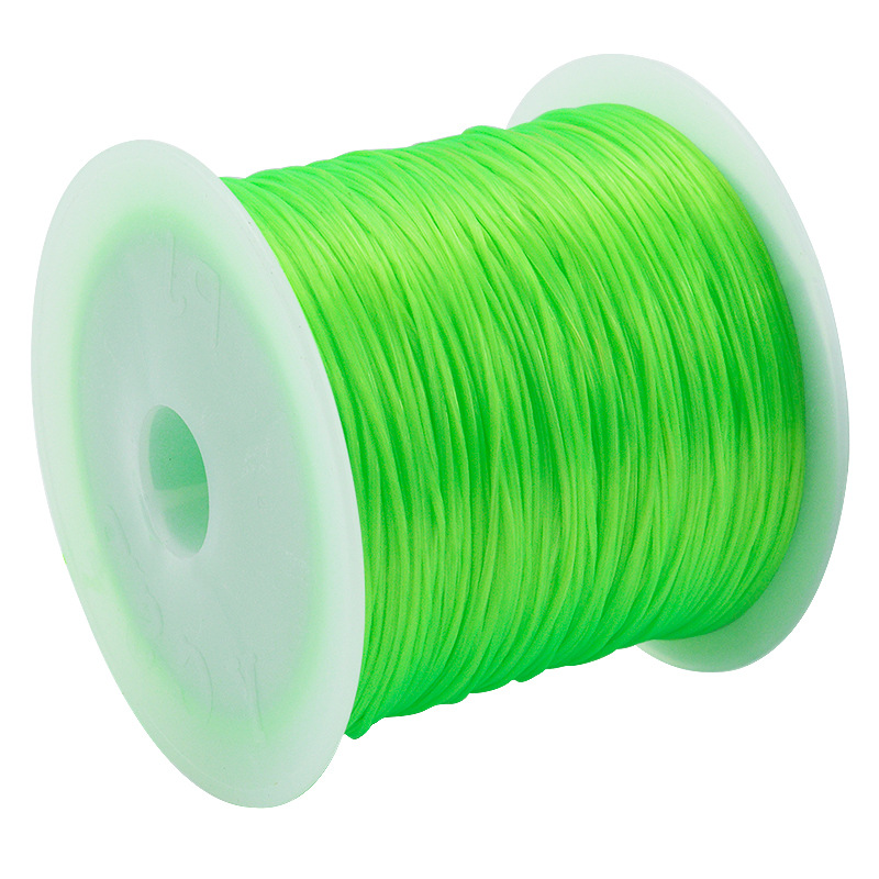 50 M Flat Crystal Cable Hair Extension Filament Elastic String Good Elasticity Wear-Resistant Thread with Bead DIY Beaded Bracelet String