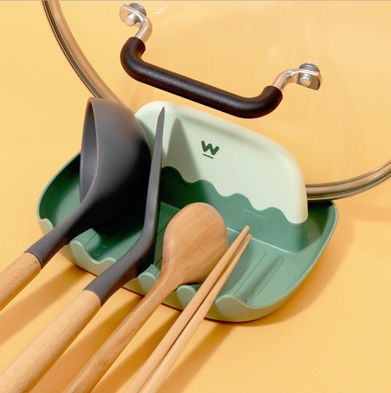 Creative Spatula Shelf Supports Household Soup Spoon Mat Chopsticks Pot Lid Storage Kitchen Countertop Commodity Shelf