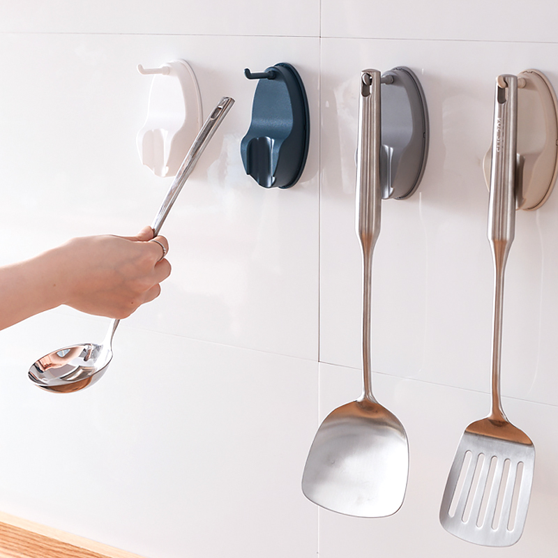 Punch-Free Strong Sticky Hook Kitchen Wall Hanging Kitchen Spatula Wall-Mounted Hook Load-Bearing Viscose Hook