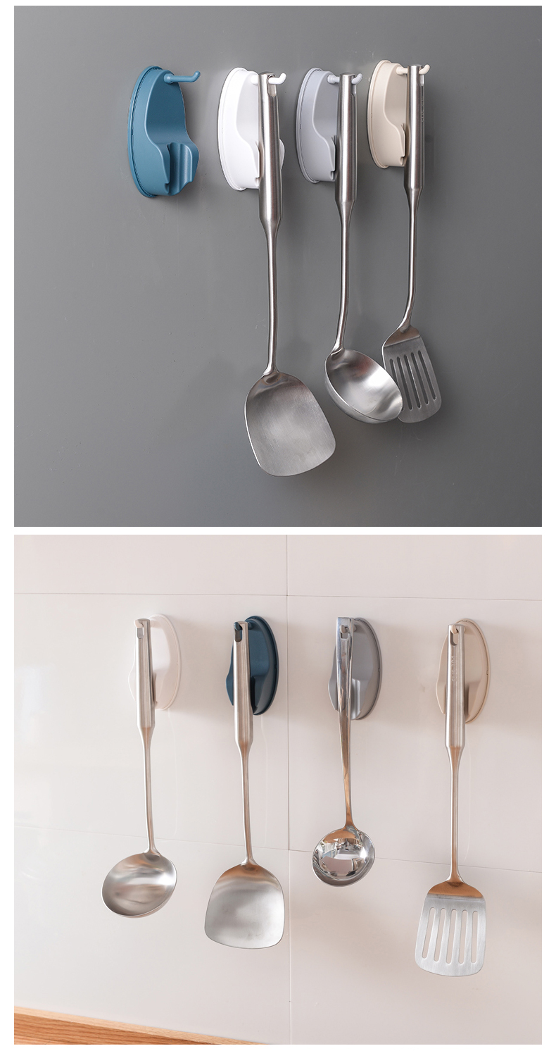 Punch-Free Strong Sticky Hook Kitchen Wall Hanging Kitchen Spatula Wall-Mounted Hook Load-Bearing Viscose Hook