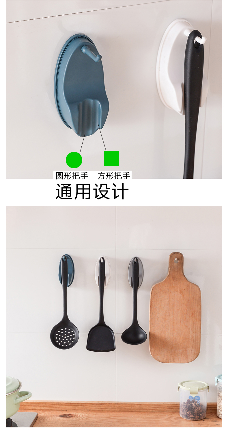 Punch-Free Strong Sticky Hook Kitchen Wall Hanging Kitchen Spatula Wall-Mounted Hook Load-Bearing Viscose Hook