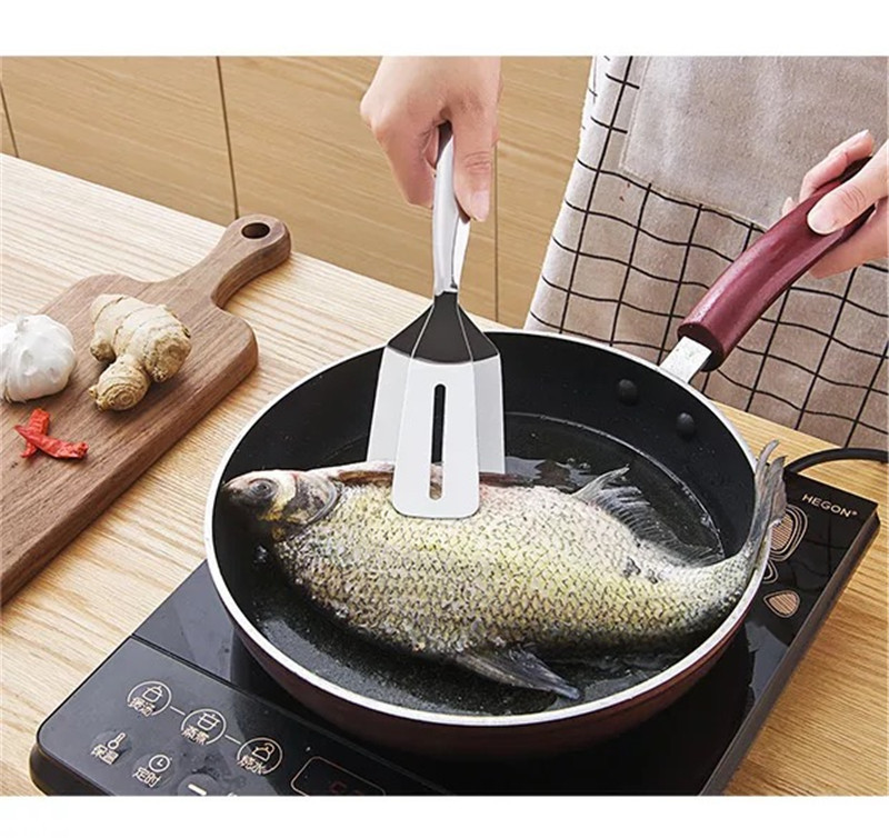 Stainless Steel Spatula Clip Pancake Fried Fish Spatula Pizza Steak Spatula Household Kitchenware Grilled Fillet Steak Spatula Steak Tong