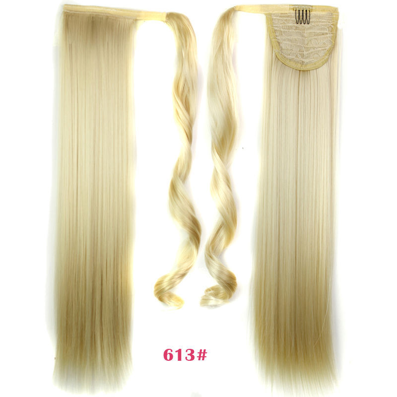 Velcro Straight Ponytail Wig Chemical Fiber Long Straight Hair Hair Extension around Straight Ponytail Origin Supply Velcro Straight Ponytail Wig Chemical Fiber Long Straight Hair Hair Extension around Straight Ponytail Origin Supply