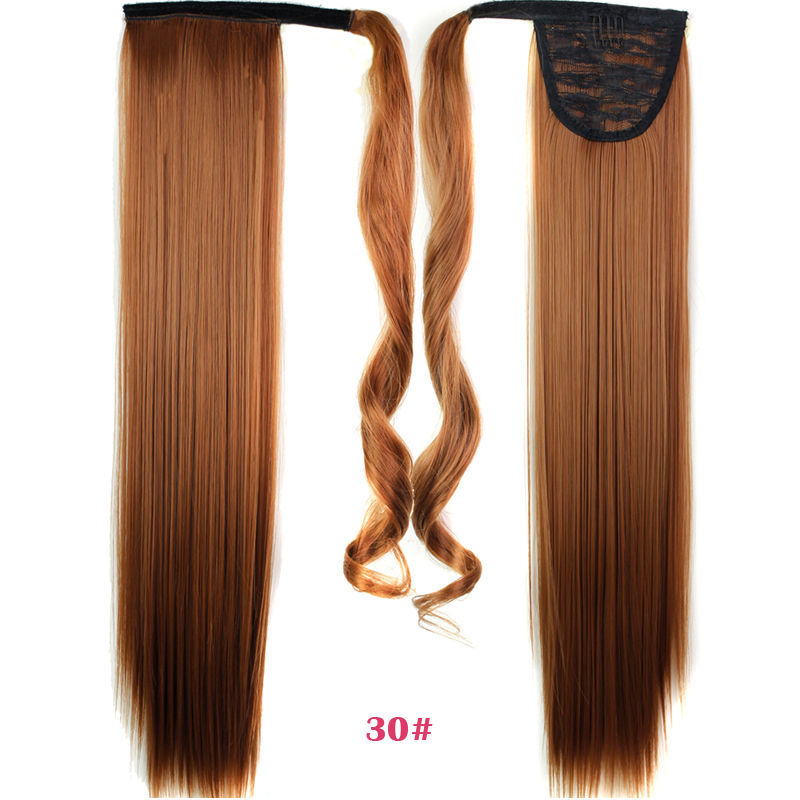 Velcro Straight Ponytail Wig Chemical Fiber Long Straight Hair Hair Extension around Straight Ponytail Origin Supply Velcro Straight Ponytail Wig Chemical Fiber Long Straight Hair Hair Extension around Straight Ponytail Origin Supply