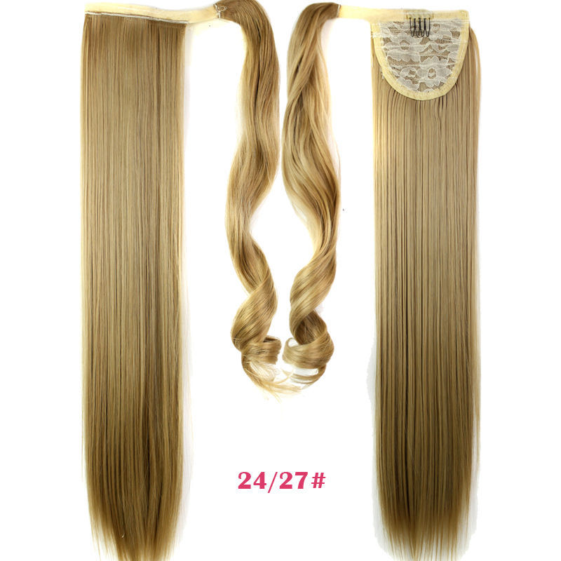 Velcro Straight Ponytail Wig Chemical Fiber Long Straight Hair Hair Extension around Straight Ponytail Origin Supply Velcro Straight Ponytail Wig Chemical Fiber Long Straight Hair Hair Extension around Straight Ponytail Origin Supply