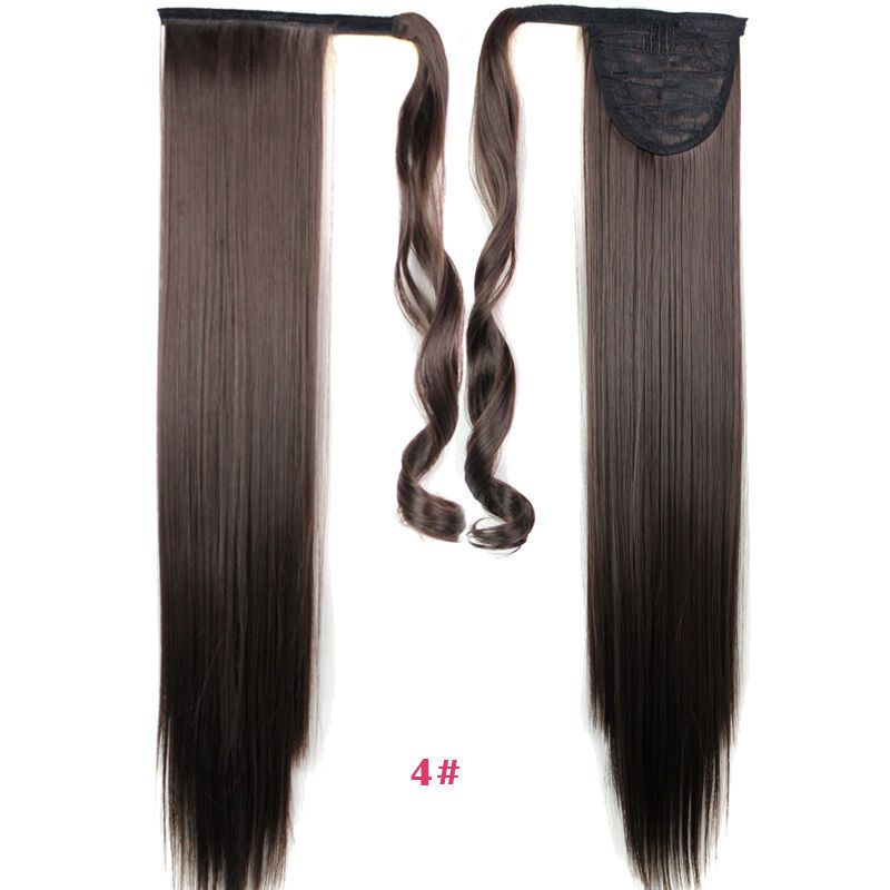 Velcro Straight Ponytail Wig Chemical Fiber Long Straight Hair Hair Extension around Straight Ponytail Origin Supply Velcro Straight Ponytail Wig Chemical Fiber Long Straight Hair Hair Extension around Straight Ponytail Origin Supply