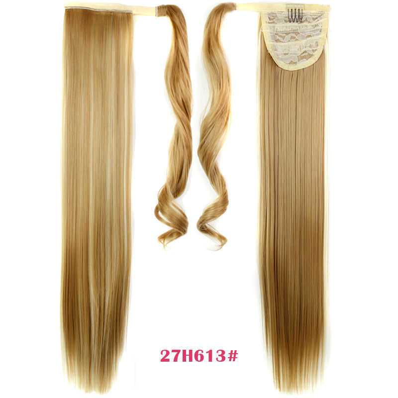 Velcro Straight Ponytail Wig Chemical Fiber Long Straight Hair Hair Extension around Straight Ponytail Origin Supply Velcro Straight Ponytail Wig Chemical Fiber Long Straight Hair Hair Extension around Straight Ponytail Origin Supply