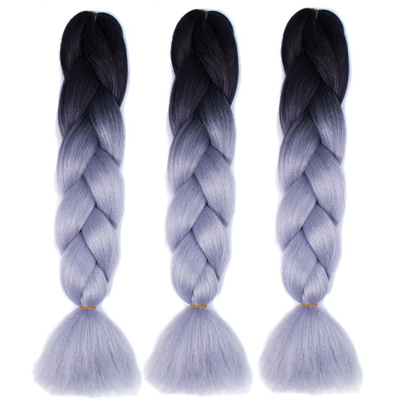 African Big Braid African Dreadlocks Color Gradient Chemical Fiber Big Braid Hair Extension Small Braid Hair Braid Wig