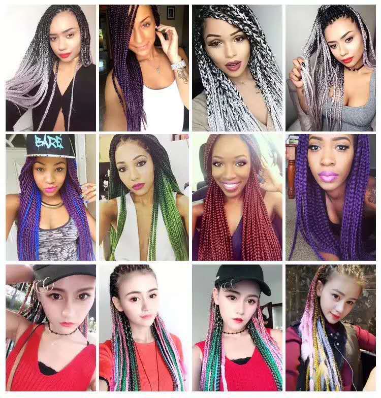 African Big Braid African Dreadlocks Color Gradient Chemical Fiber Big Braid Hair Extension Small Braid Hair Braid Wig African Big Braid African Dreadlocks Color Gradient Chemical Fiber Big Braid Hair Extension Small Braid Hair Braid Wig