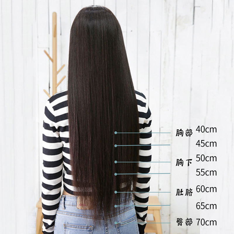 Hair Extension Wig Crystal Hair Body Weave Nano Invisible Seamless Hair Extension Piece Human Hair Dyeing and Ironing