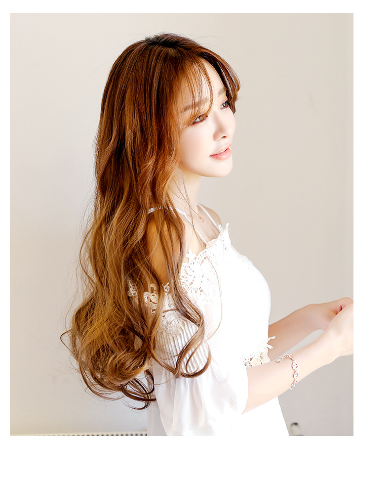 Curly Hair Big Wave OnePiece Long Hair Fluffy Natural Long Hair UShaped Wig Hair Extension Piece Currently Available Curly Hair Big Wave OnePiece Long Hair Fluffy Natural Long Hair UShaped Wig Hair Extension Piece Currently Available