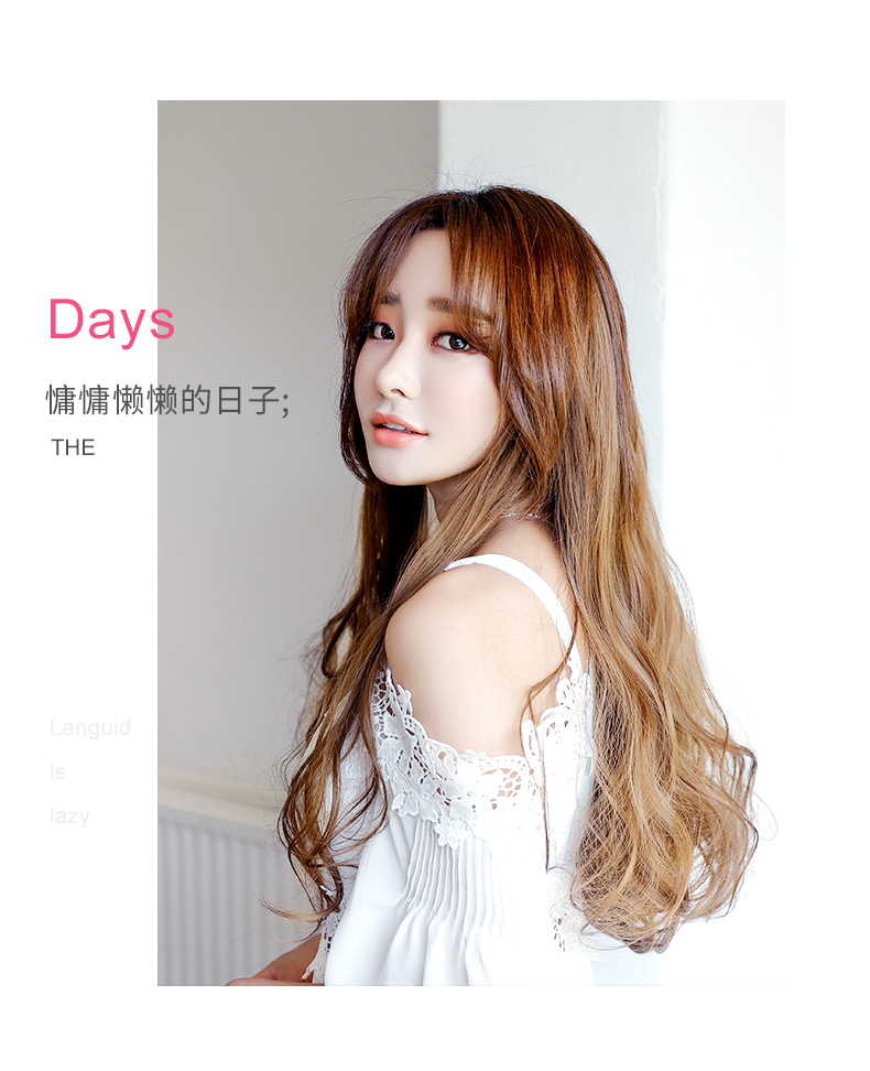 Curly Hair Big Wave OnePiece Long Hair Fluffy Natural Long Hair UShaped Wig Hair Extension Piece Currently Available Curly Hair Big Wave OnePiece Long Hair Fluffy Natural Long Hair UShaped Wig Hair Extension Piece Currently Available