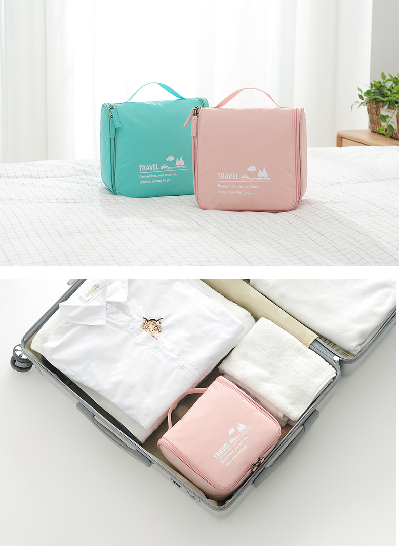 2019 new hook wash bag travel business trip portable large capacity memory storage bag multi-functional makeup bag