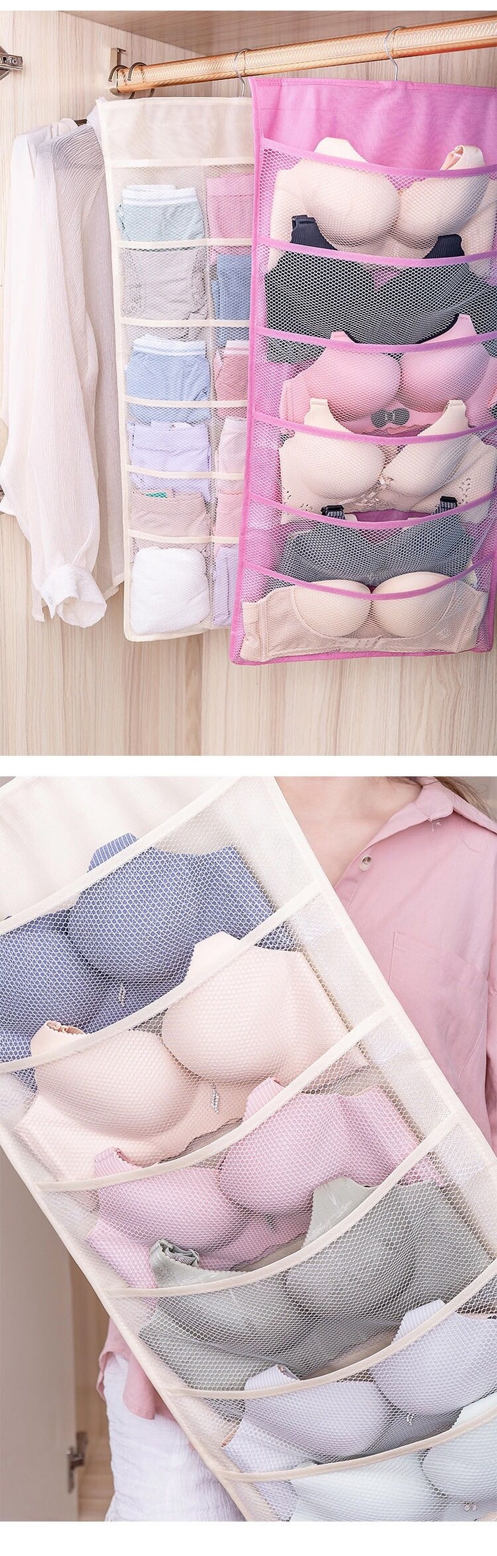 Underwear Storage Bag Wardrobe Storage Fantastic Bag Organizing Storage Rack Bag Wall Hanging Decoration Type Underwear Bra Storage