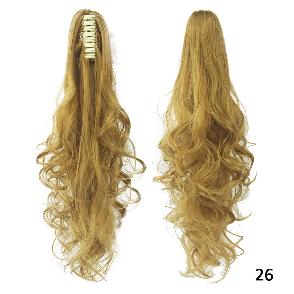 15 Color Optional Clip Ponytail Long Curly Hair Best Seller in Europe and America Hair Extension Wig Wholesale 15 Color Optional Clip Ponytail Long Curly Hair Best Seller in Europe and America Hair Extension Wig Wholesale