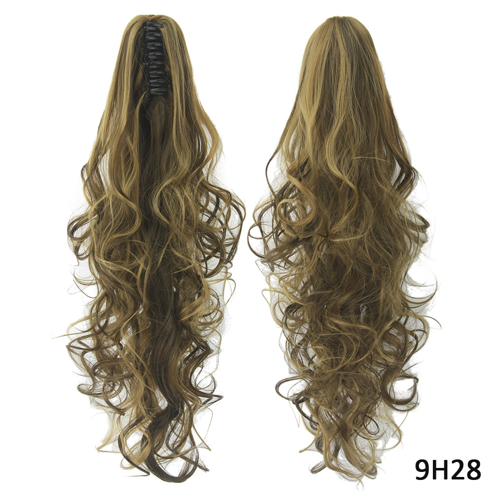 15 Color Optional Clip Ponytail Long Curly Hair Best Seller in Europe and America Hair Extension Wig Wholesale 15 Color Optional Clip Ponytail Long Curly Hair Best Seller in Europe and America Hair Extension Wig Wholesale