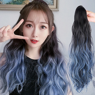 Wig Set Wig Women's Long Hair Highlight Straight Hair Extension Strip Seamless Simulation Ear Dyeing OnePiece Whole Wig Set Wig Women's Long Hair Highlight Straight Hair Extension Strip Seamless Simulation Ear Dyeing OnePiece Whole