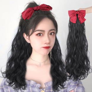 Wig Set Wig Women's Long Hair Highlight Straight Hair Extension Strip Seamless Simulation Ear Dyeing OnePiece Whole Wig Set Wig Women's Long Hair Highlight Straight Hair Extension Strip Seamless Simulation Ear Dyeing OnePiece Whole