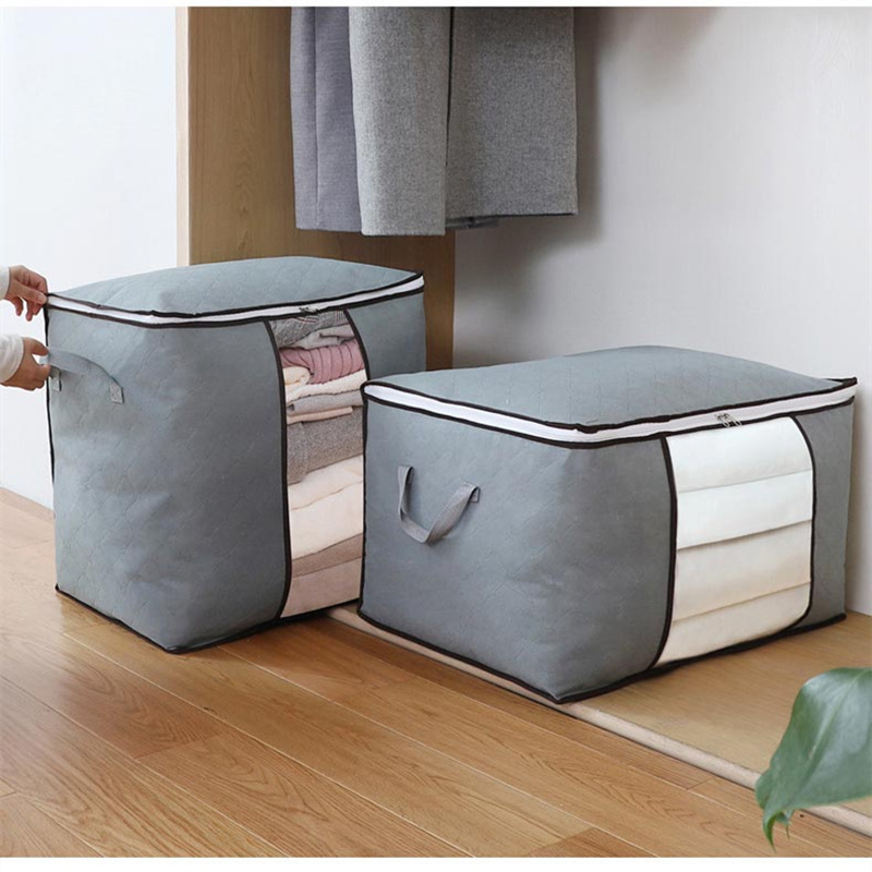 Factory Direct Sales Thickened Cotton Quilt Buggy Bag Quilt Storage Bag Non-Woven Quilt Bag Clothing Storage Bag Buggy Bag